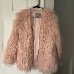 Pink Faux Fur Coat
